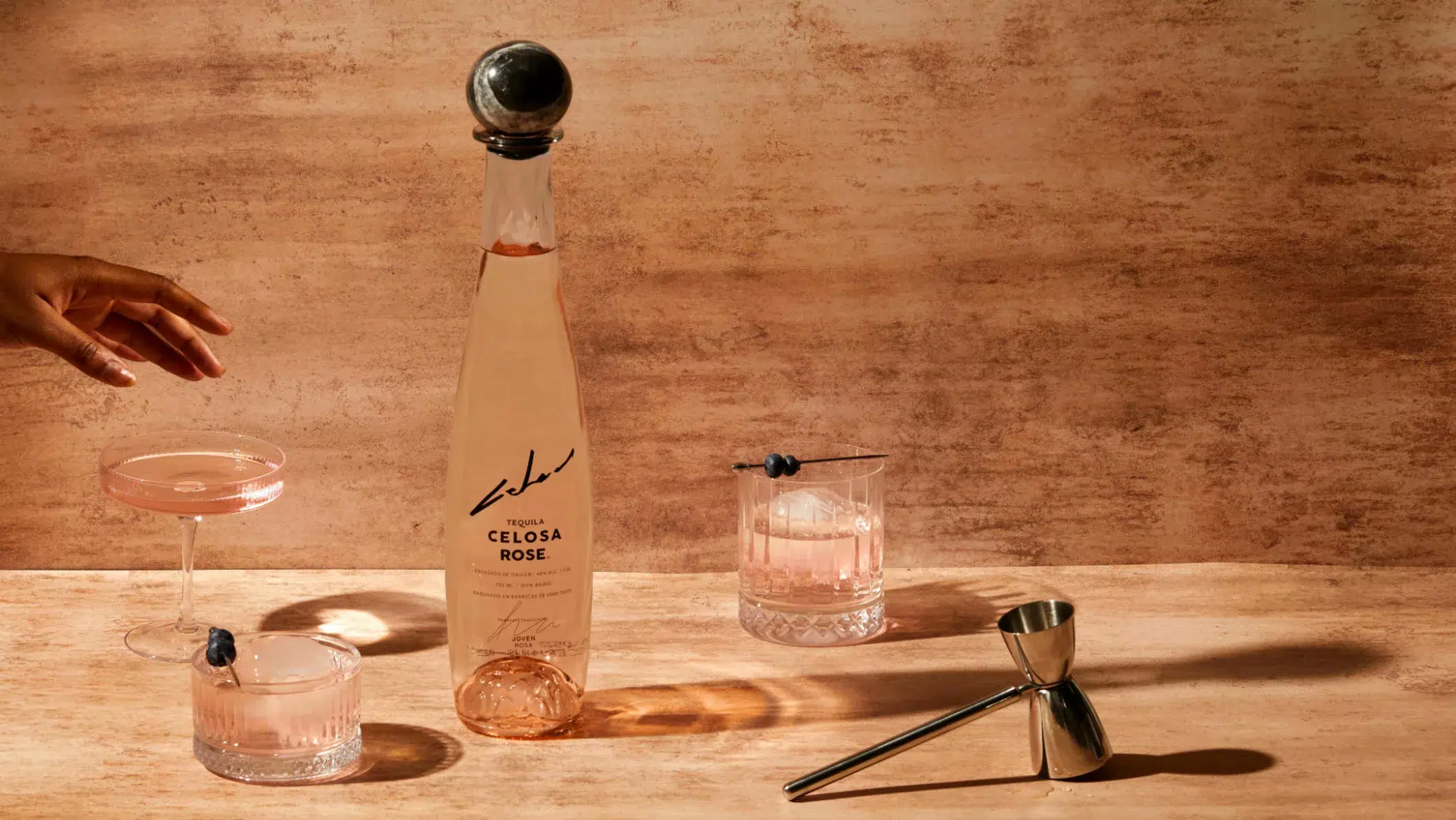 Cocktails derived from Luxury Celosa Rose Tequila to showcase its versatility.